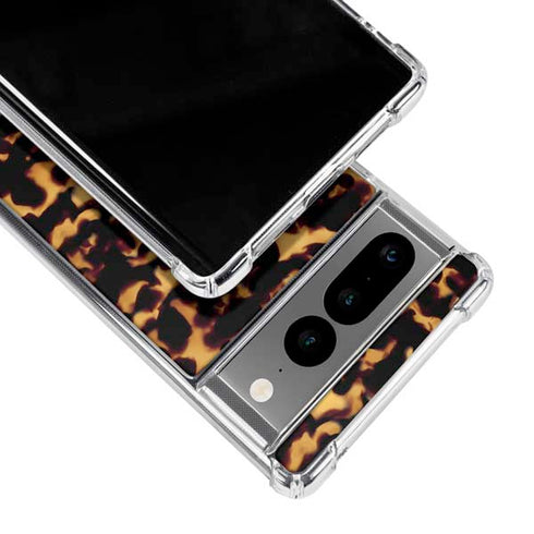 Tortoise Shell Google Pixel 7 Pro Clear Case